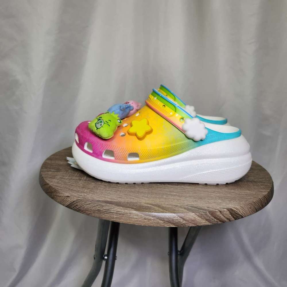 CROCS X Care Bears Collaboration Crush Clog Light On Platform Multicolor M6 W8 - Picture 6 of 10